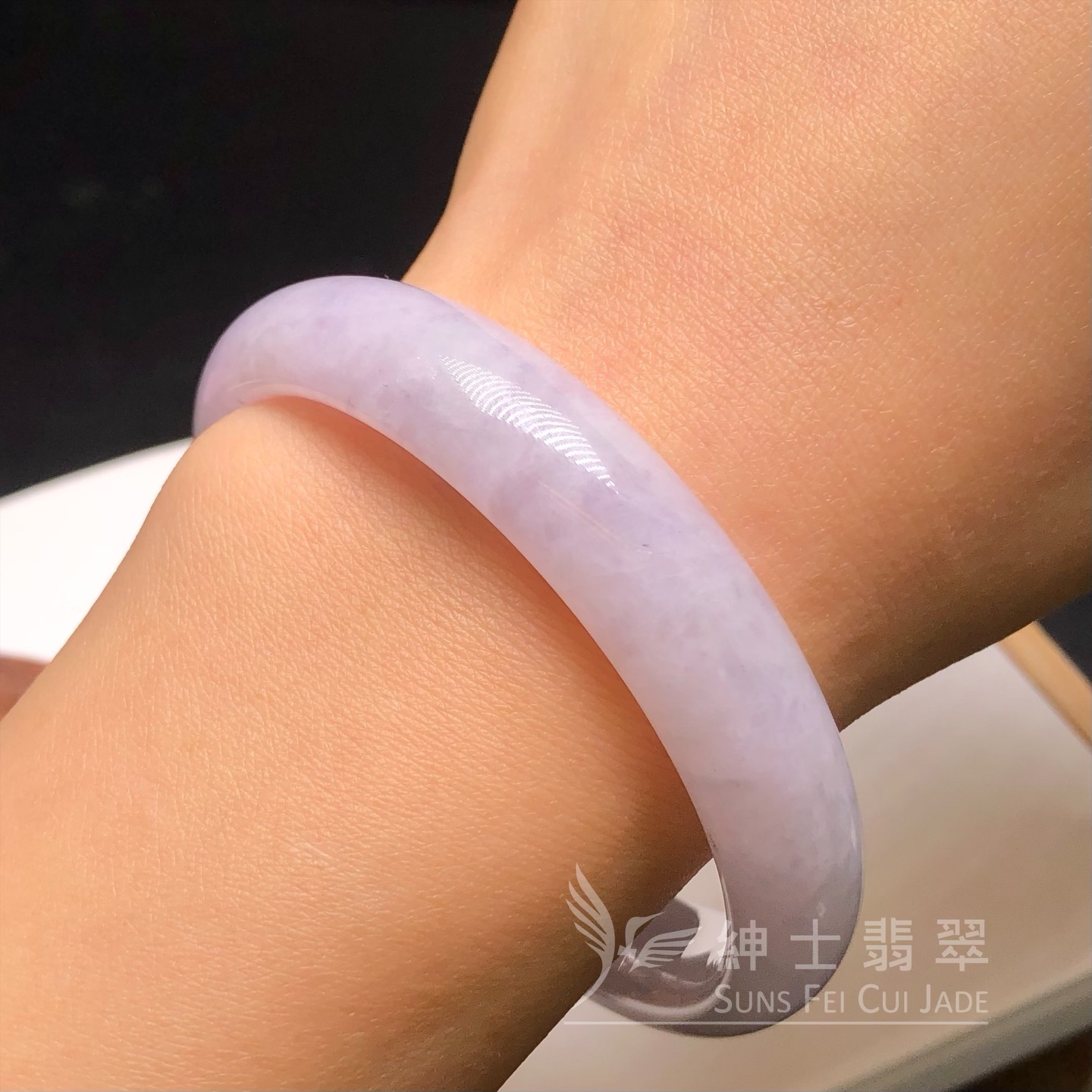 紫底芝麻花福鐲54.3mm