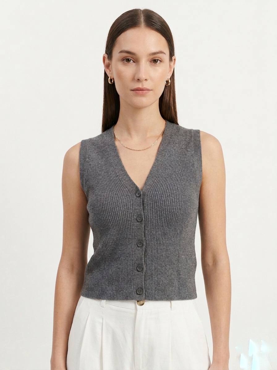 W8366 - Knit Vest