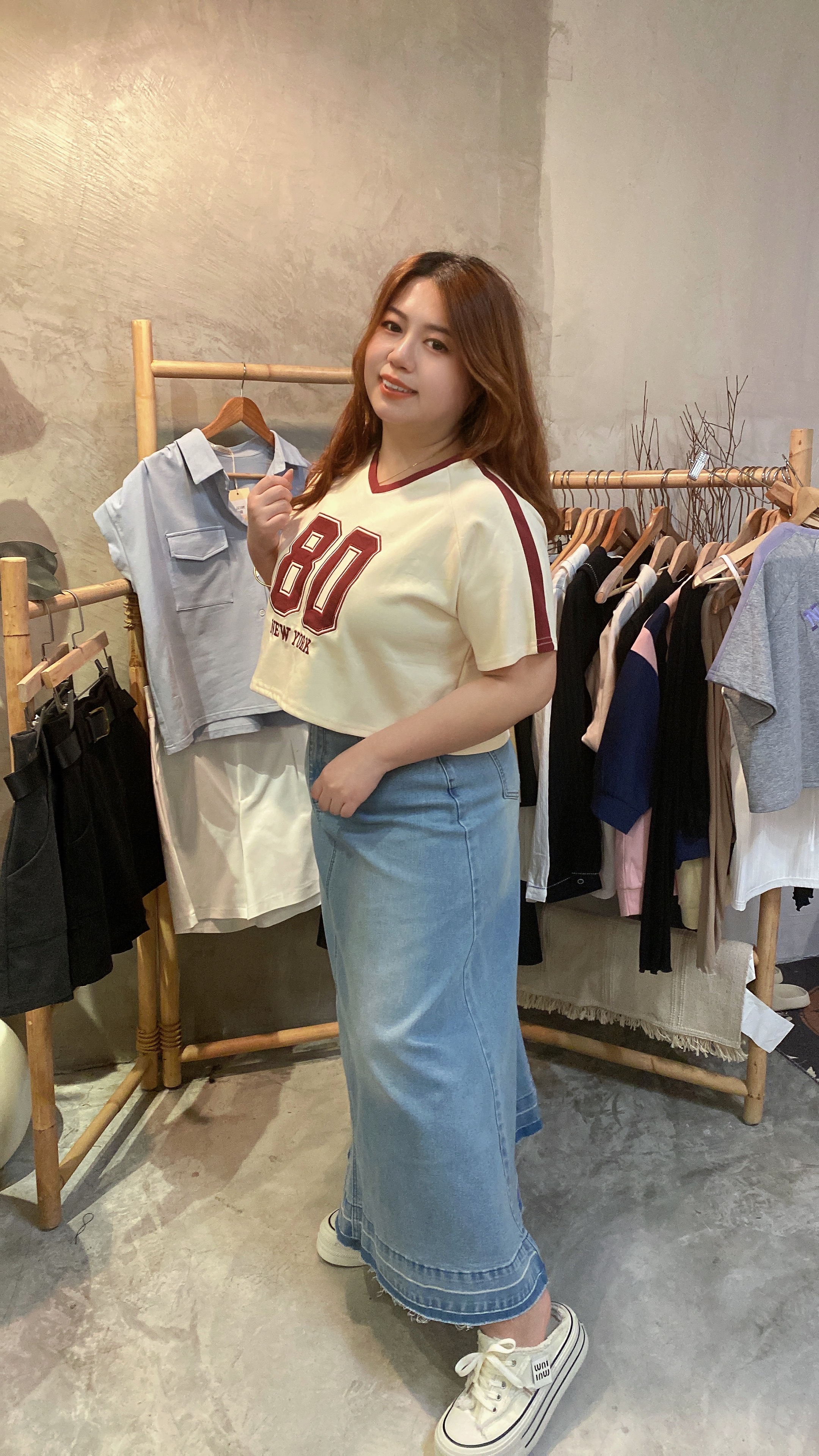 🎀4611号-精美牛仔半身长裙