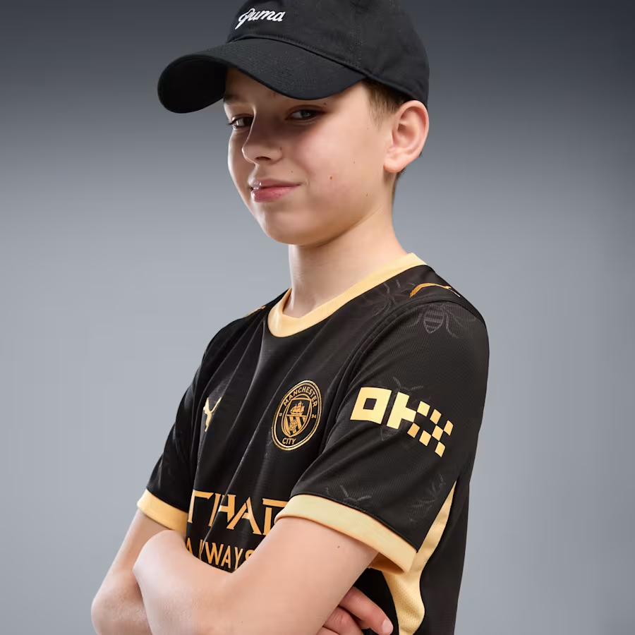 工業蜜蜂圖案 Puma Manchester City 曼城 2026-27 作客童裝球迷版球衣 (可加印字章) 784329