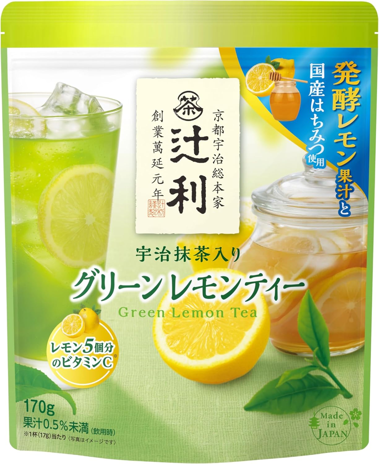 預訂🇯🇵辻利 京都宇治元老級抹茶 檸檬茶170g