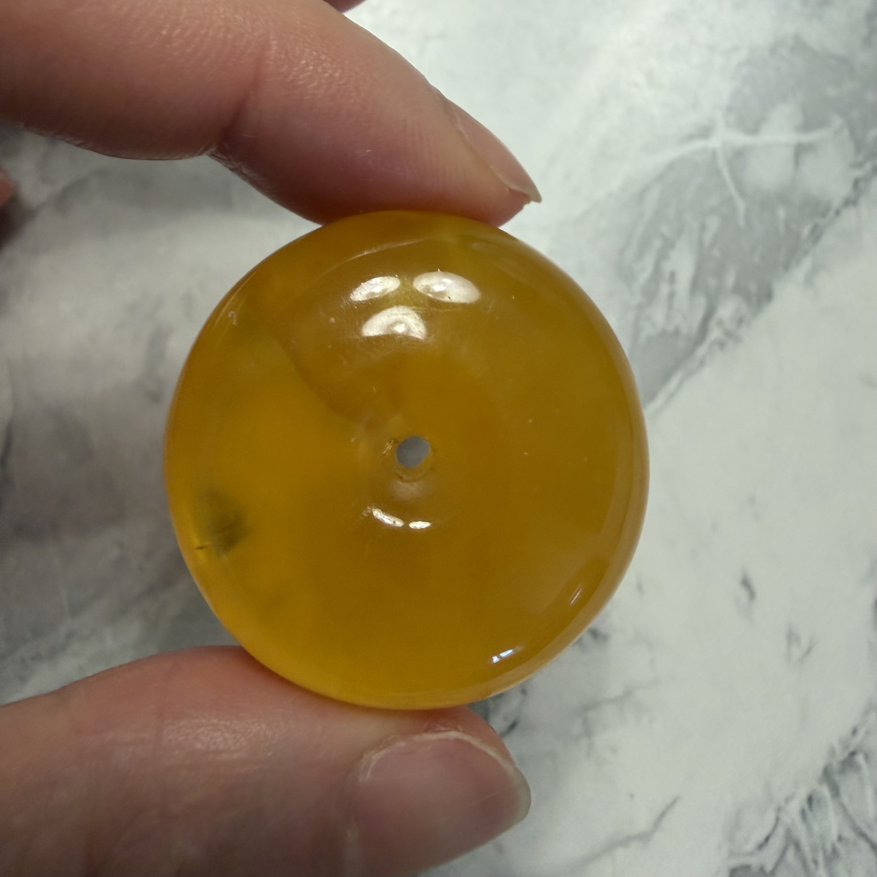［閉店一口價］波羅的海金白妖花平安扣