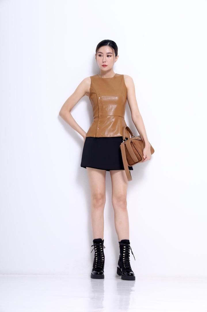 两侧拉链百塔裤裙 1391