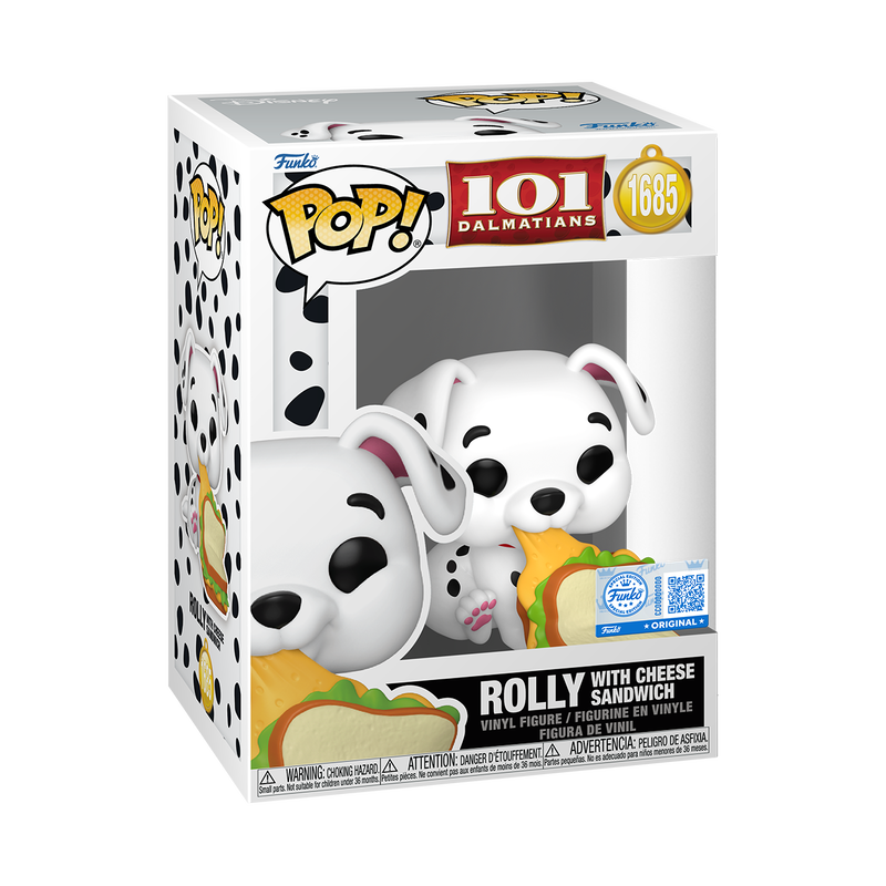 📦訂購 美國代購 Funko POP! Disney Rolly with Cheese Sandwich Figure 101斑點狗 模型
