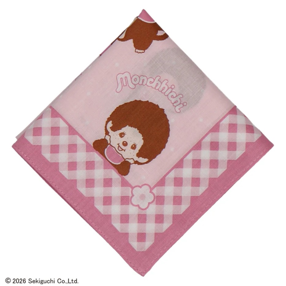 🎀【預訂】Monchhichi-kun & Monchhichi-chan 印花手帕 P