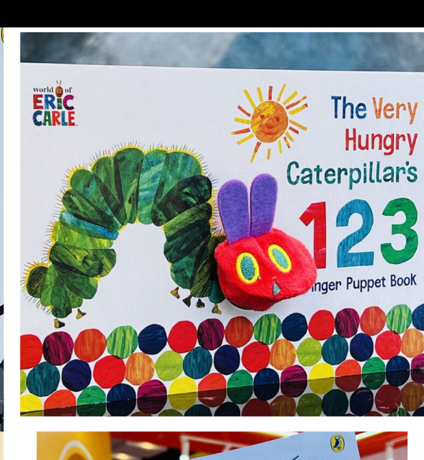 The world of Eric Carle what's the time?the very hungry caterpillar's 123 finger puppet book.where is the very hungry caterpillar. Roster's off to see the world