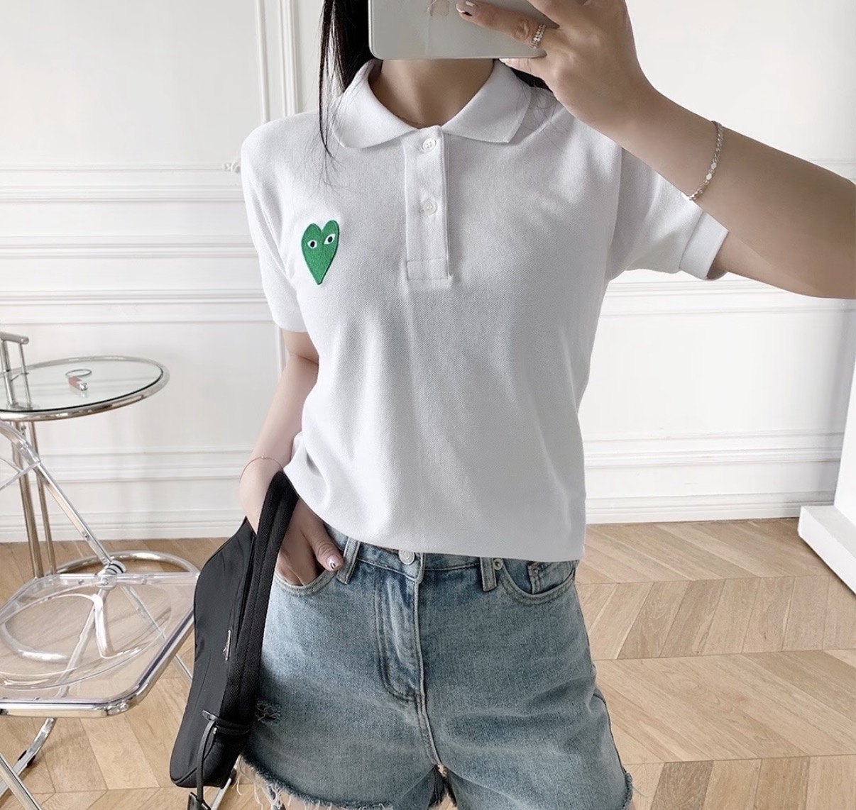 日本🇯🇵play 綠心心polo tee