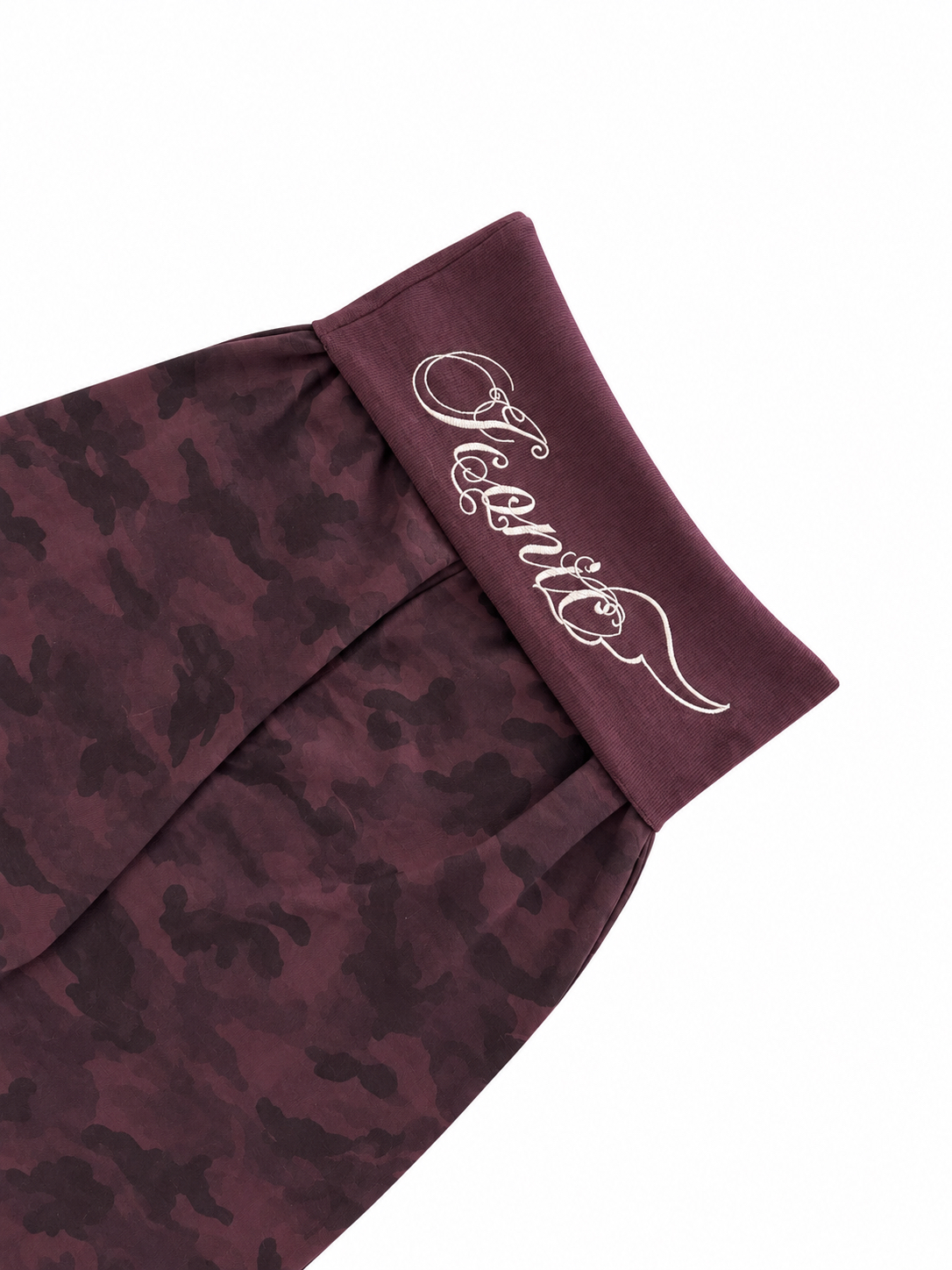 Foldover Camo Wide-Leg Sweatpants