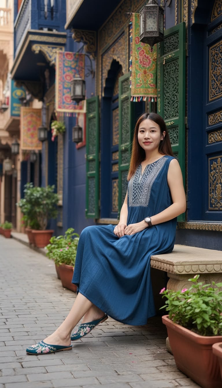 2583 Blue Bling Bling Sleeveless OP