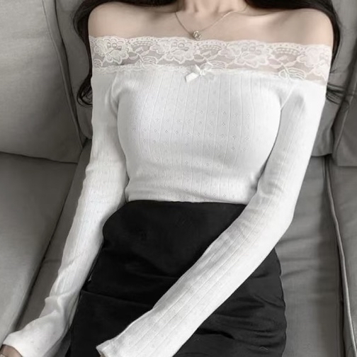 韓國溫柔感Lacy 蝴蝶結一字膊