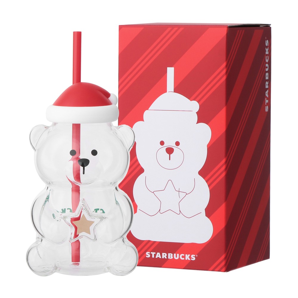 《日本 🇯🇵 STARBUCKS Colors of Holiday 聖誕系列》Bearista 玻璃杯 473ml