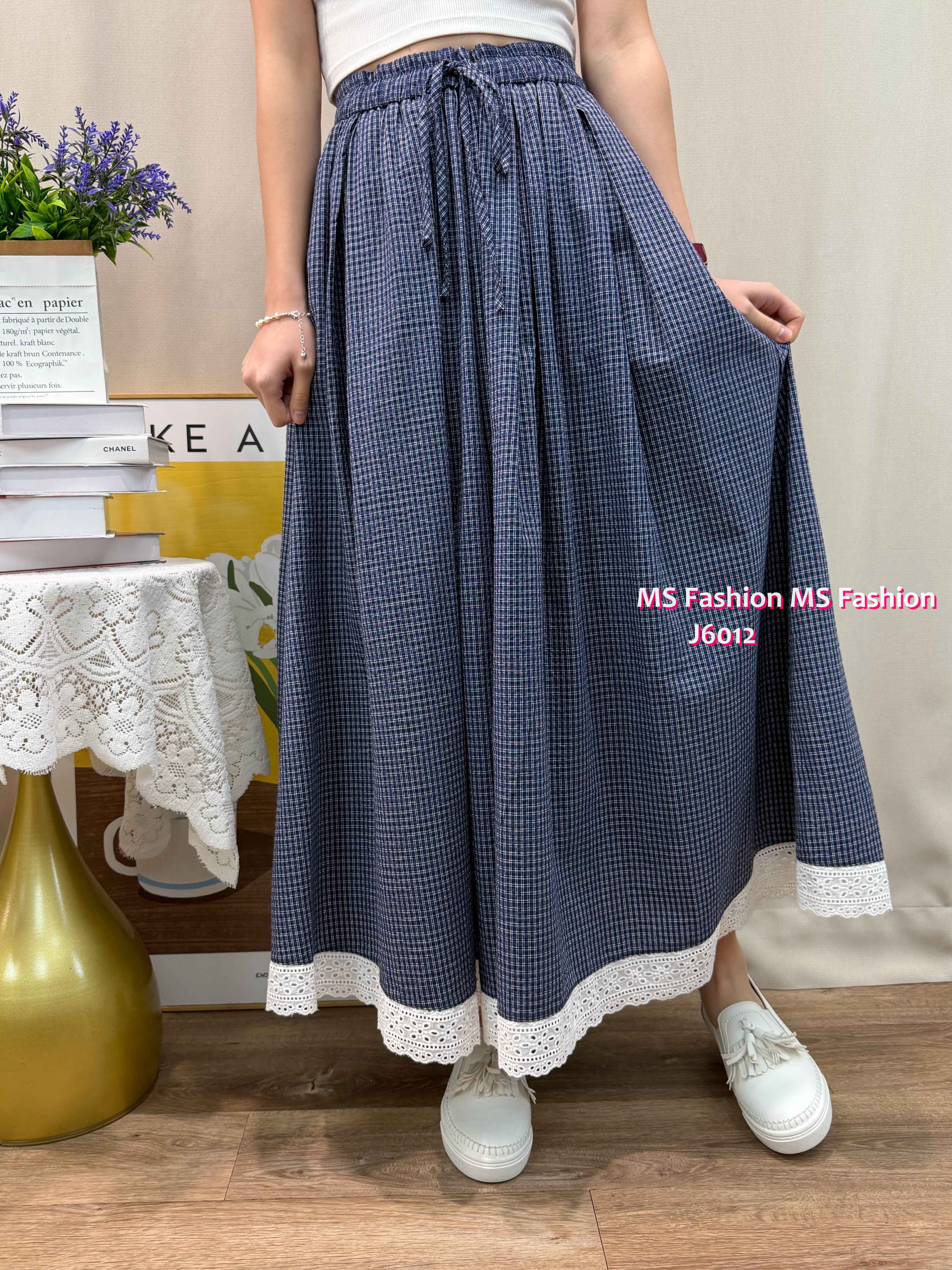 J6012 韓國🇰🇷格紋中長款半裙