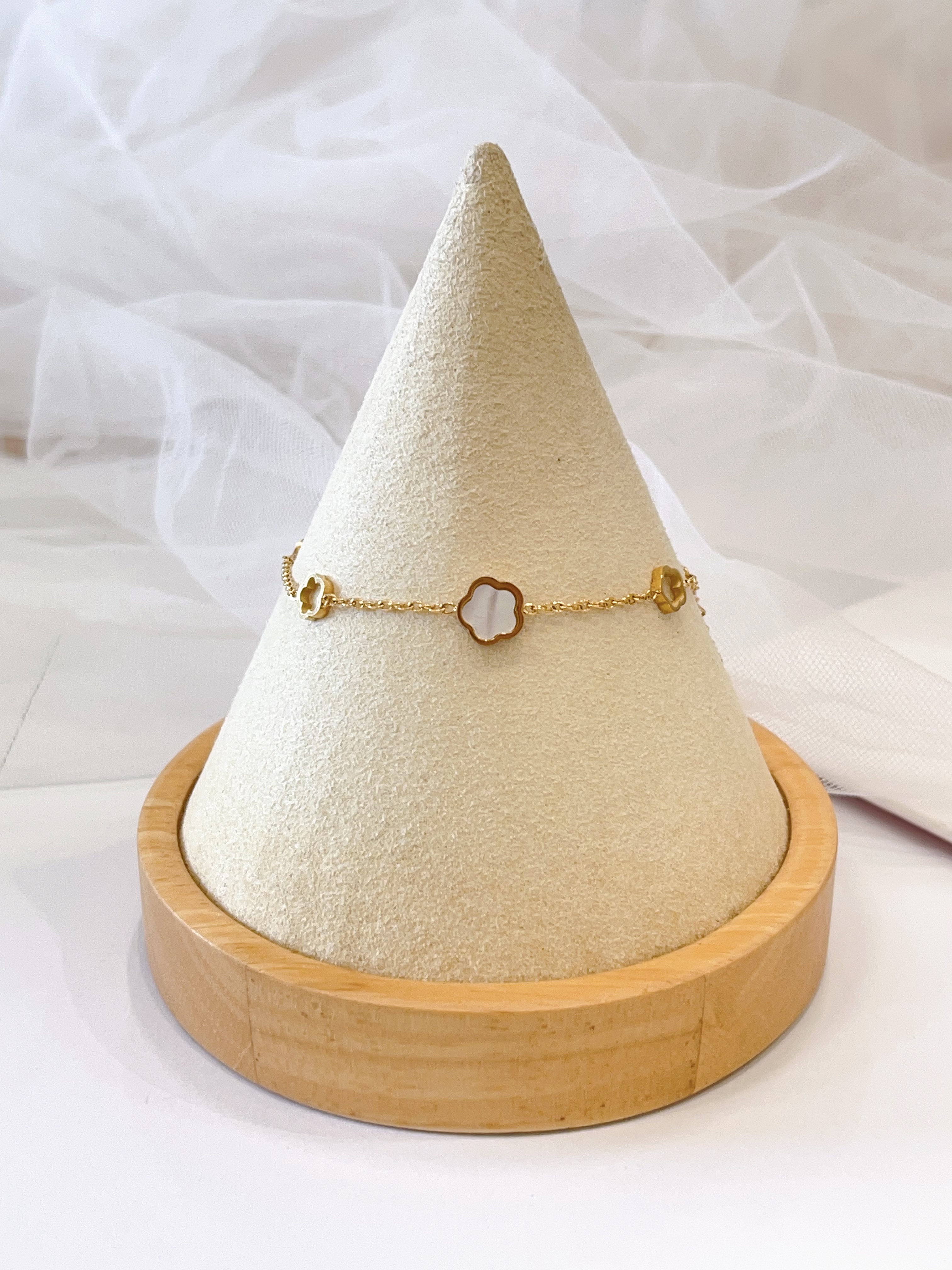 贝壳×镂空小花花手链