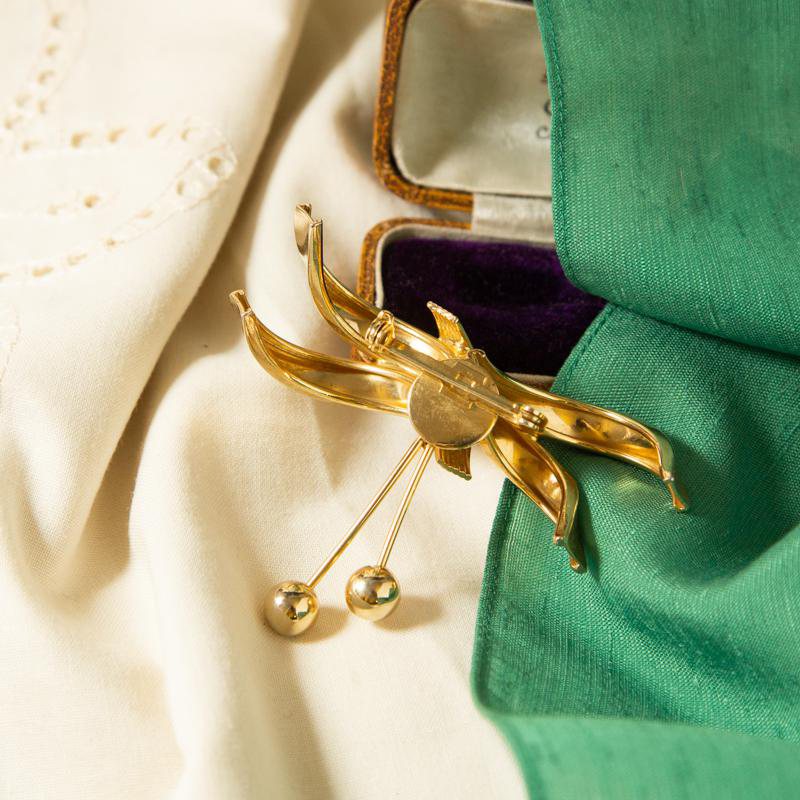 C.a. 1960-70s Modernist Style Bow Brooch(MN341)