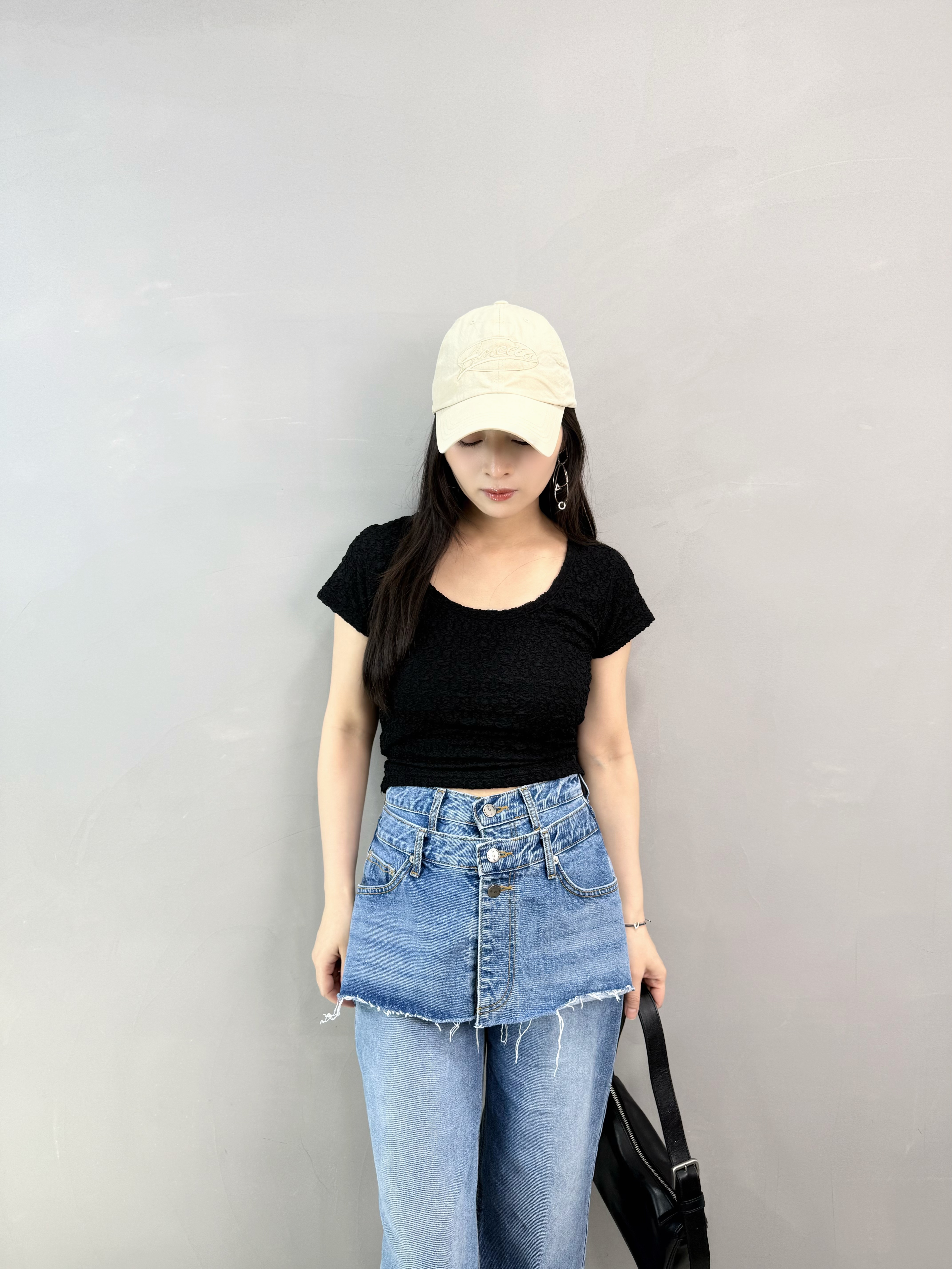 M65 後綁腰免燙料Top