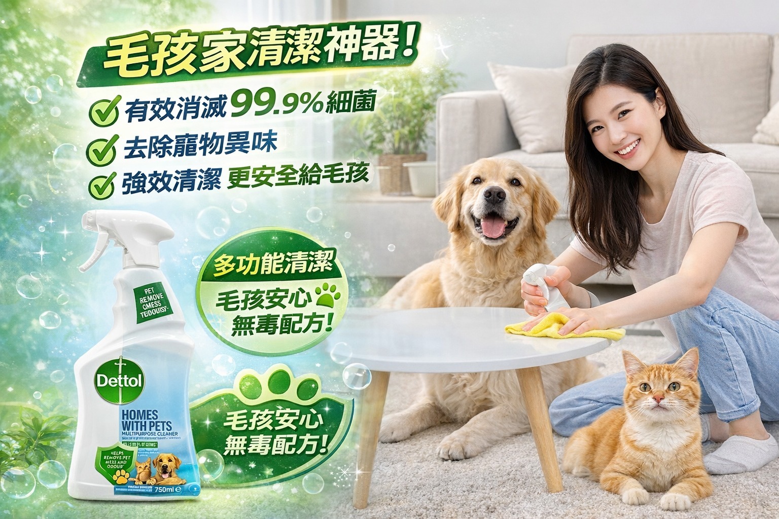  【預訂】DETTOL 毛孩專用多功能清潔噴霧 750ml