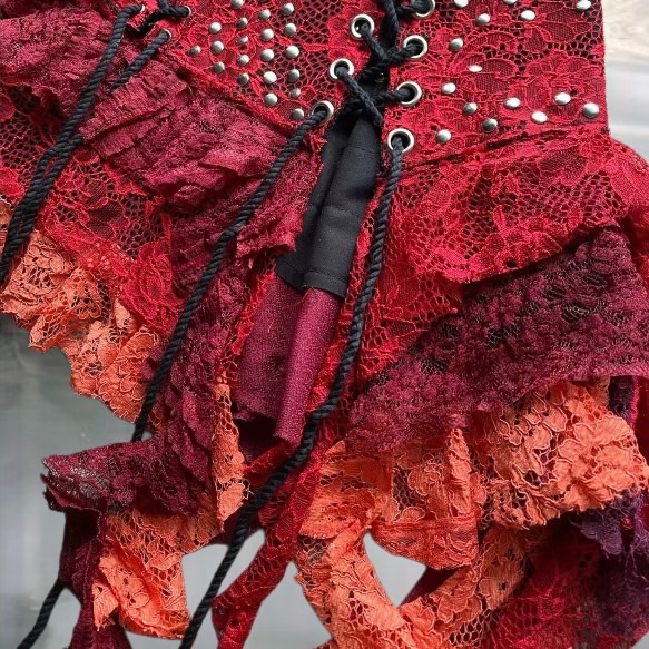 Classic Red Handmade Skirt