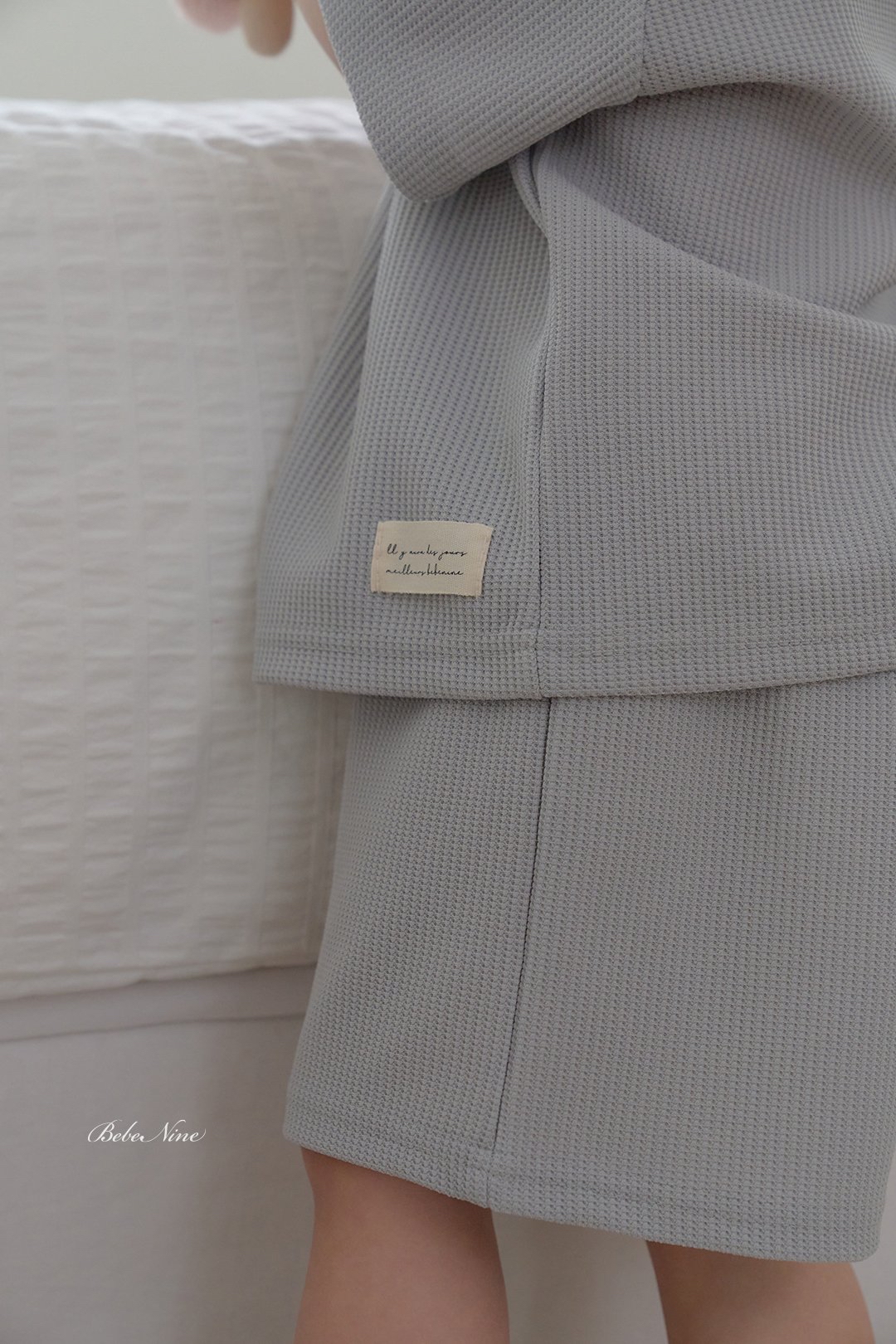 ☀️預訂 韓國直送☀️🇰🇷Bebenine三色簡約華夫格短袖短褲上下套裝