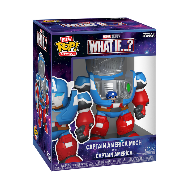 📦訂購 英國代購 Bitty Pop! Bitty Bot Marvel Captain America Mech with Captain America Figure 模型