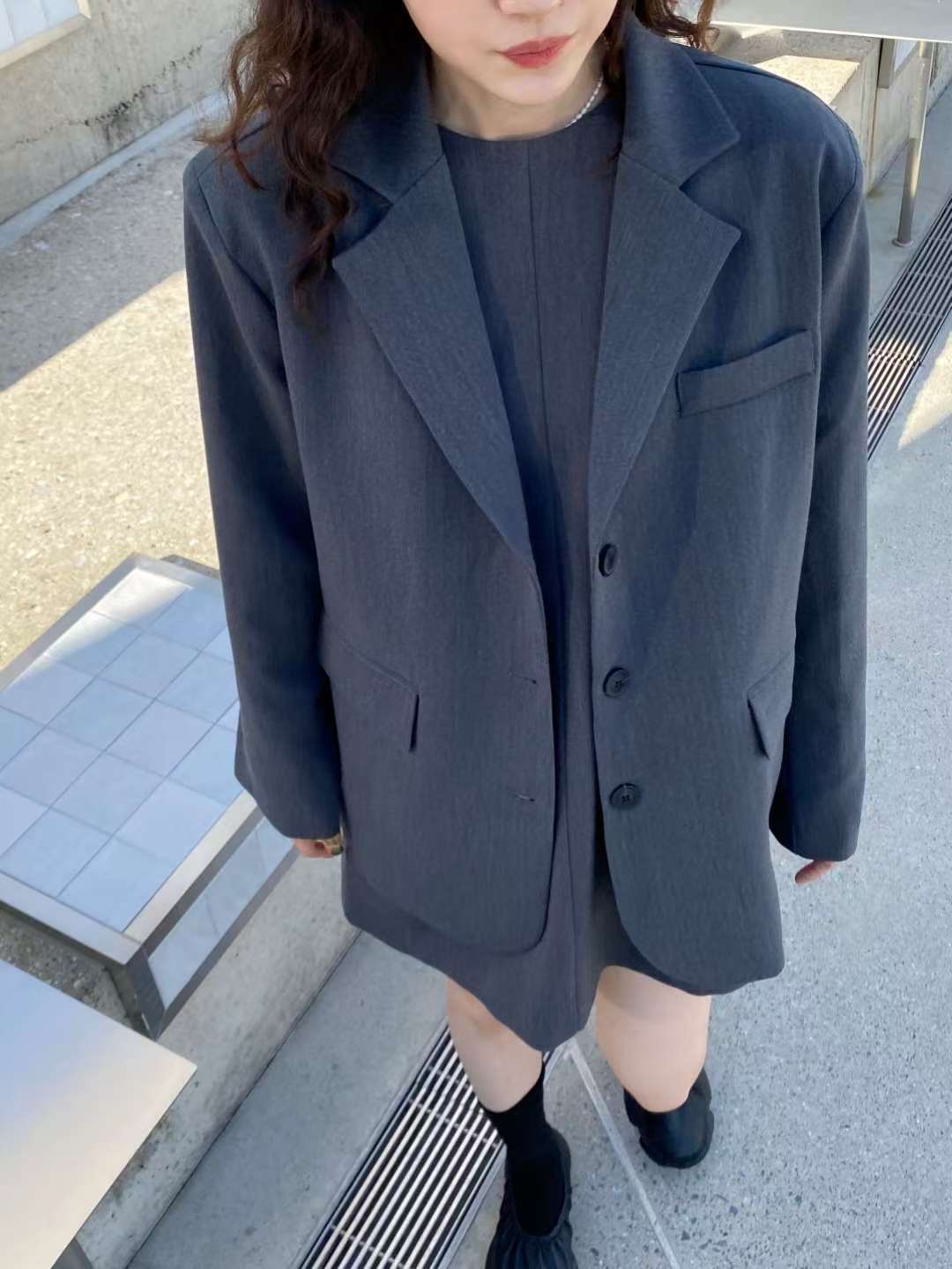 221587 3粒鈕西裝外套