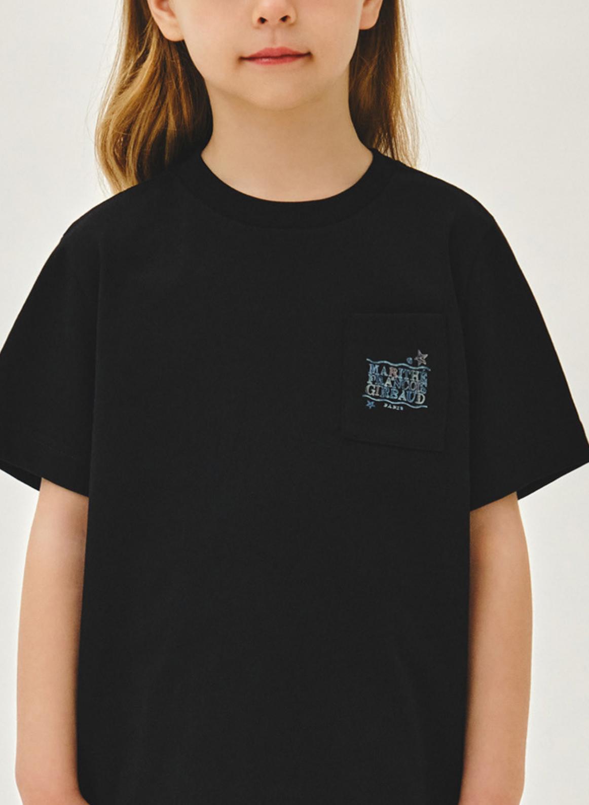 Ⓜ️ fg kids款 彩色LOGO pocket TEE 折扣優惠 black Size 100-150