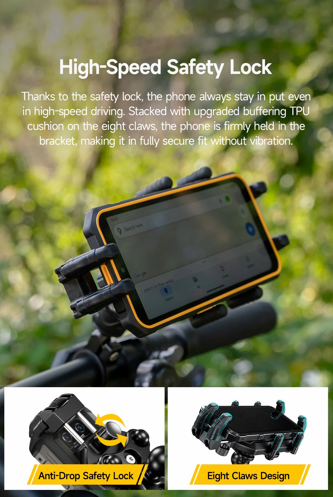 Ulefone Armor Mount Pro AM02 厚款 360° 旋轉自行車支架 Universal Handlebar Phone Mount