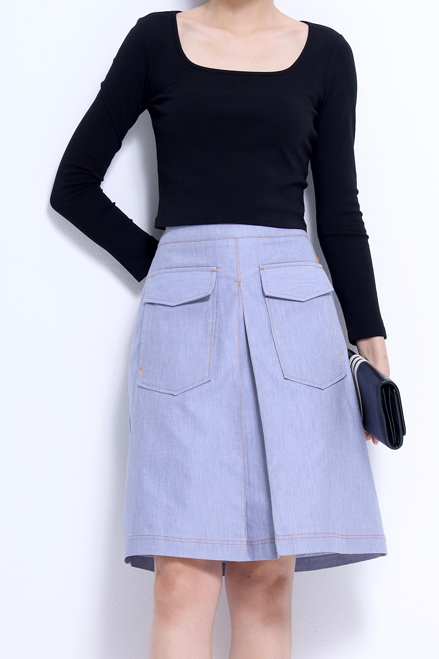 CB2775 SQUARENECK LONG SLLV FIT TOP