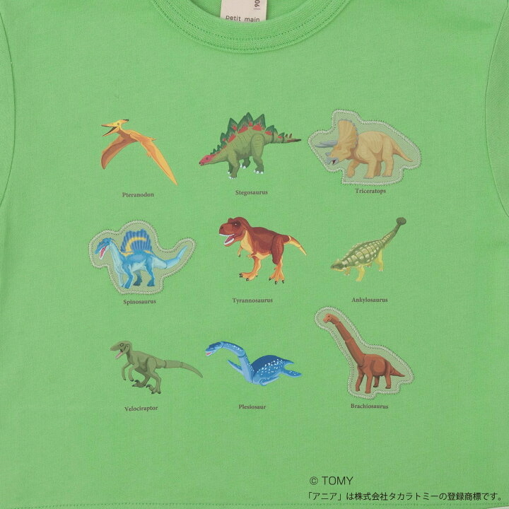 🇯🇵預訂 日本直送🇯🇵Petit Main x Tomica系列三色恐龍動物車車印花假兩件長袖T恤