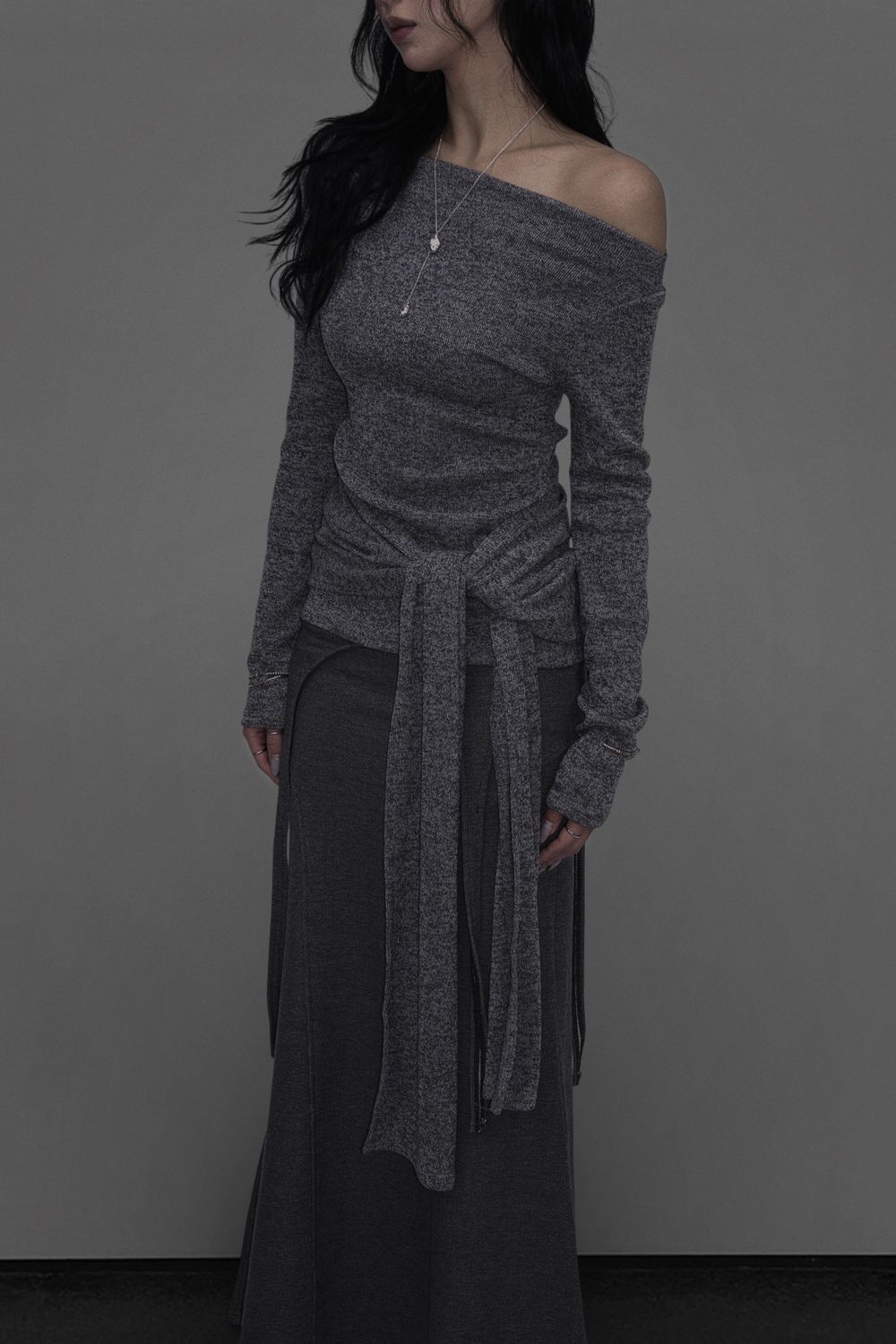 Off-Shoulder Tie-Waist Top