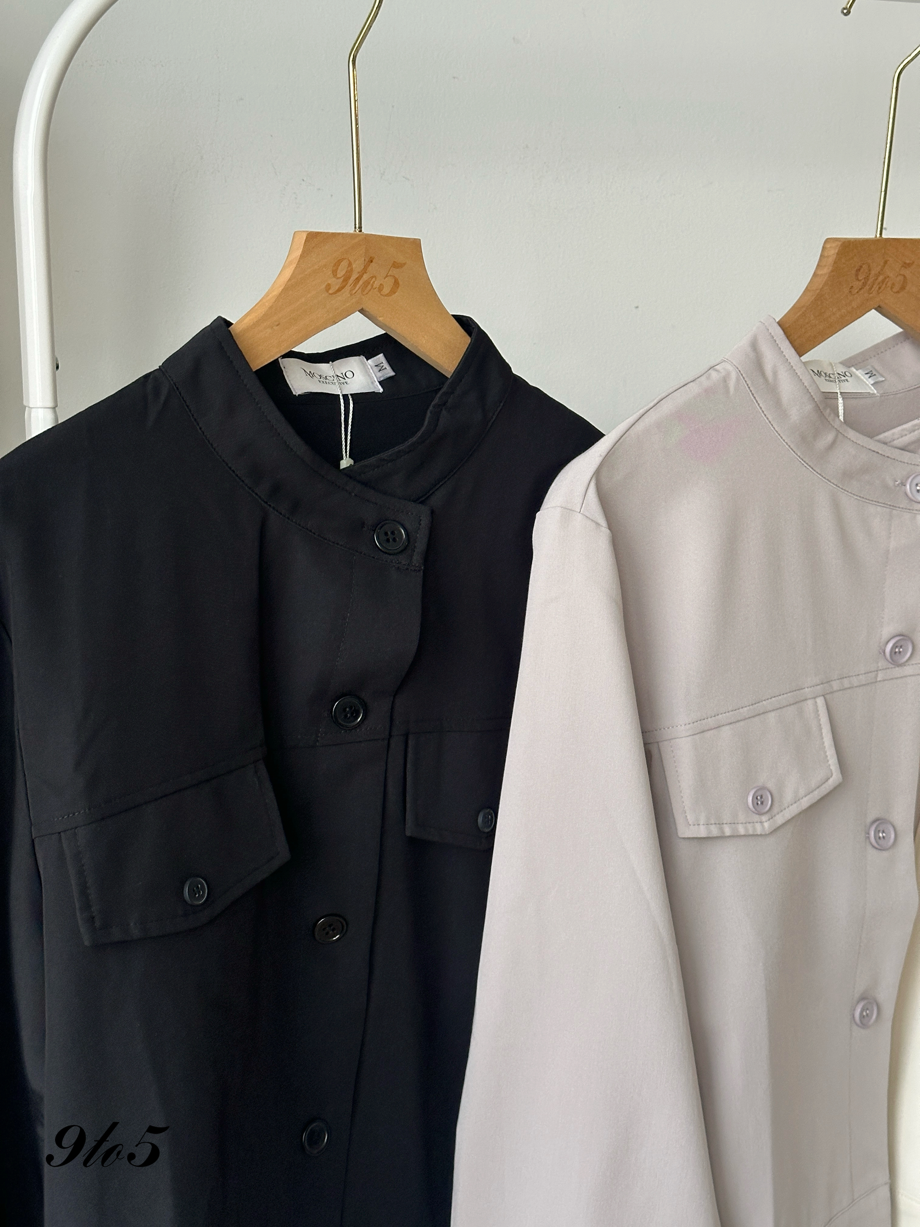 T4138 Mock Neck Oversize Shirt - 3 Colors 