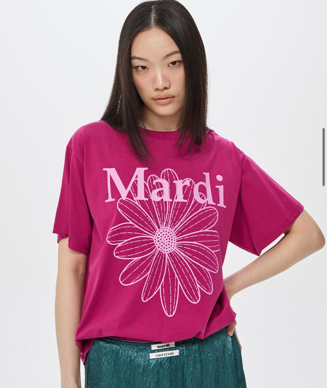 *🇰🇷韓國直送Mardi Mercredi🇰🇷🆕2026年最最新顏色TSHIRT FLOWERMARDI DUO短袖T恤折扣優惠🈹靚😍紫色控😍*