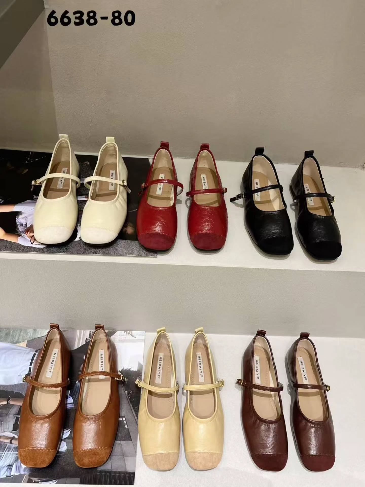 6638-80 复古玛丽珍平底鞋 🇨🇳