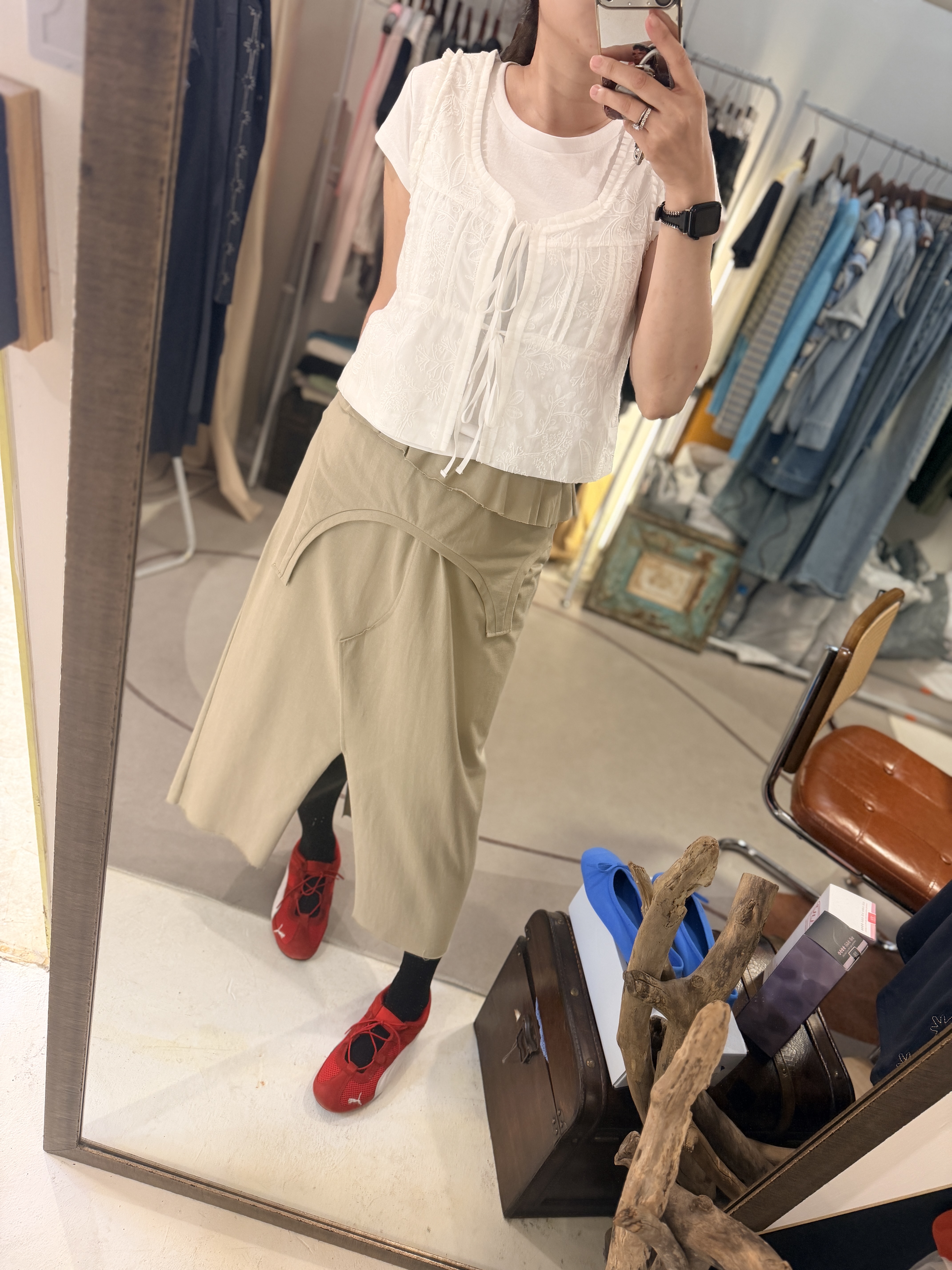 Layering summer cotton skirt