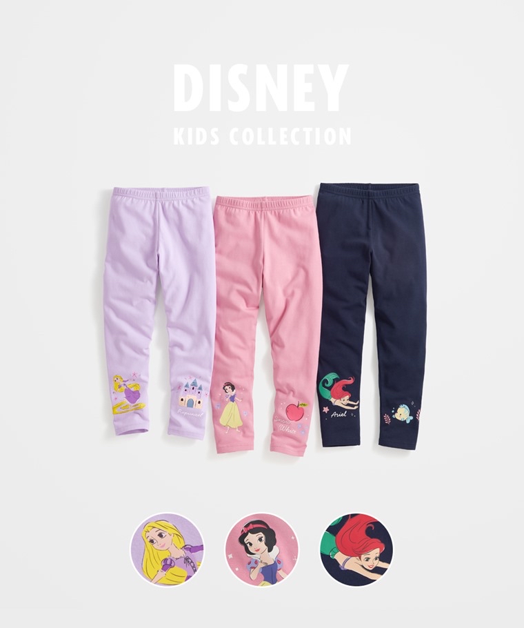 ☀️預訂 台灣直送☀️迪士尼公主系列三色人物印花彈力九分打底褲