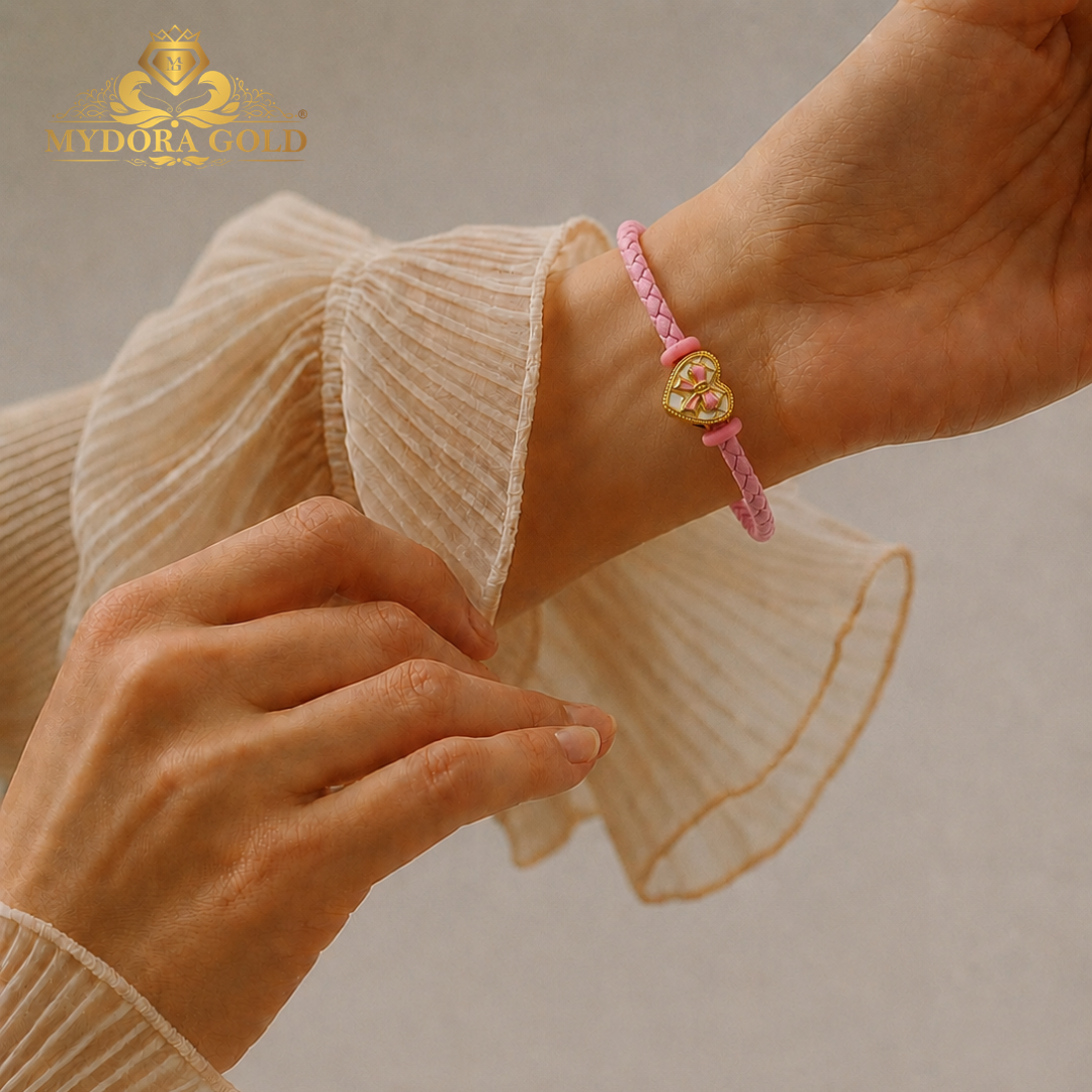 MYDORA Barbie Love Bundle Set | 916 Gold Bead + Adjustable Bracelet