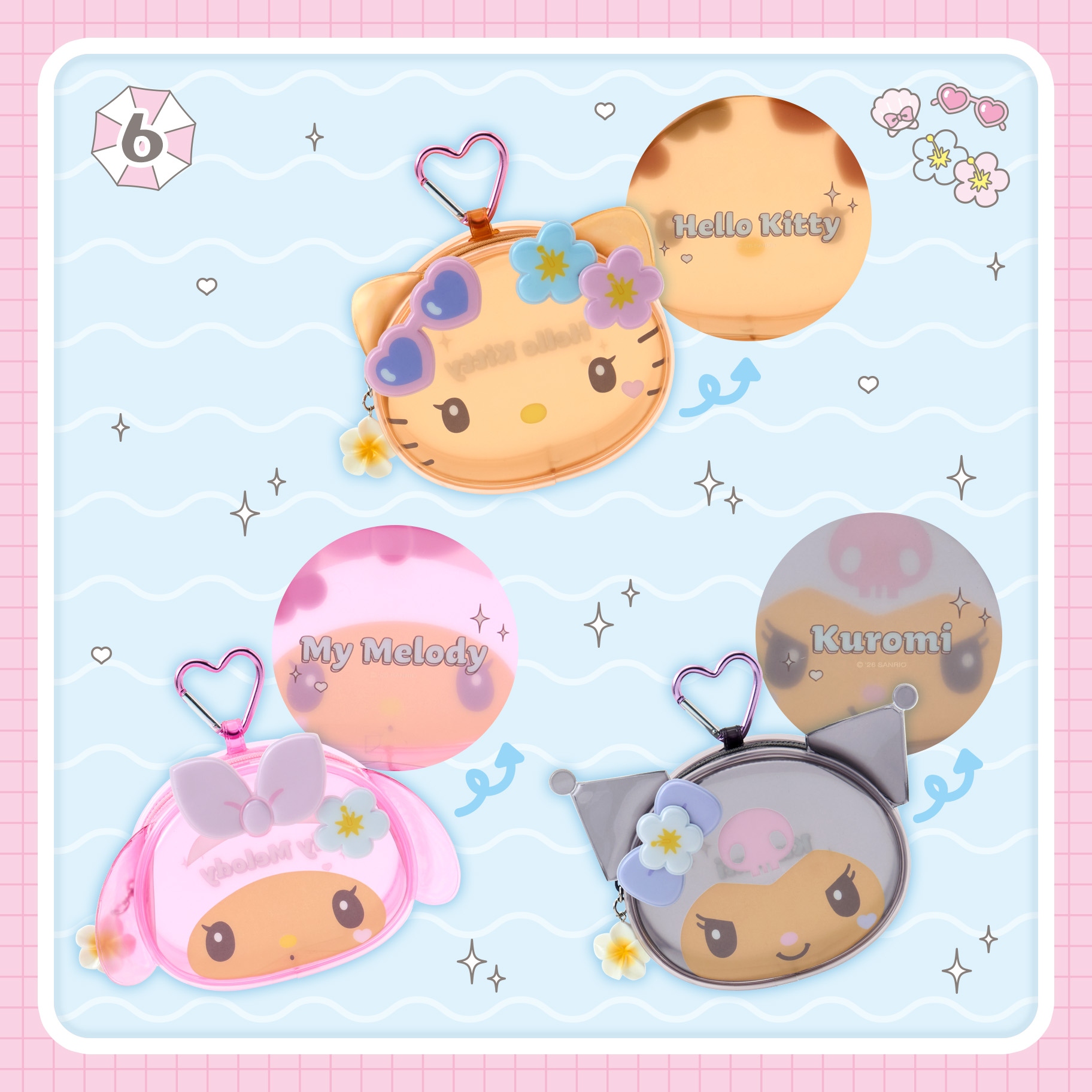 🌸 【預訂】Summer Pool Series - No.6-Clear Mini Pouch