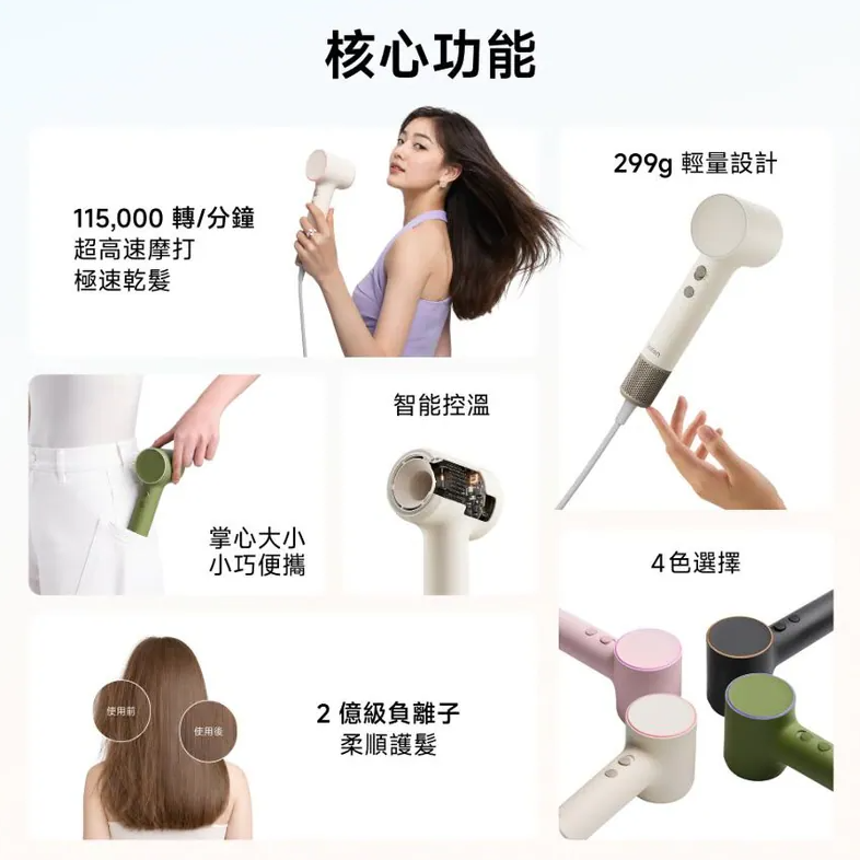 Laifen Air Pro 負離子高速風筒 - 附送標準順滑風嘴及便攜收納包