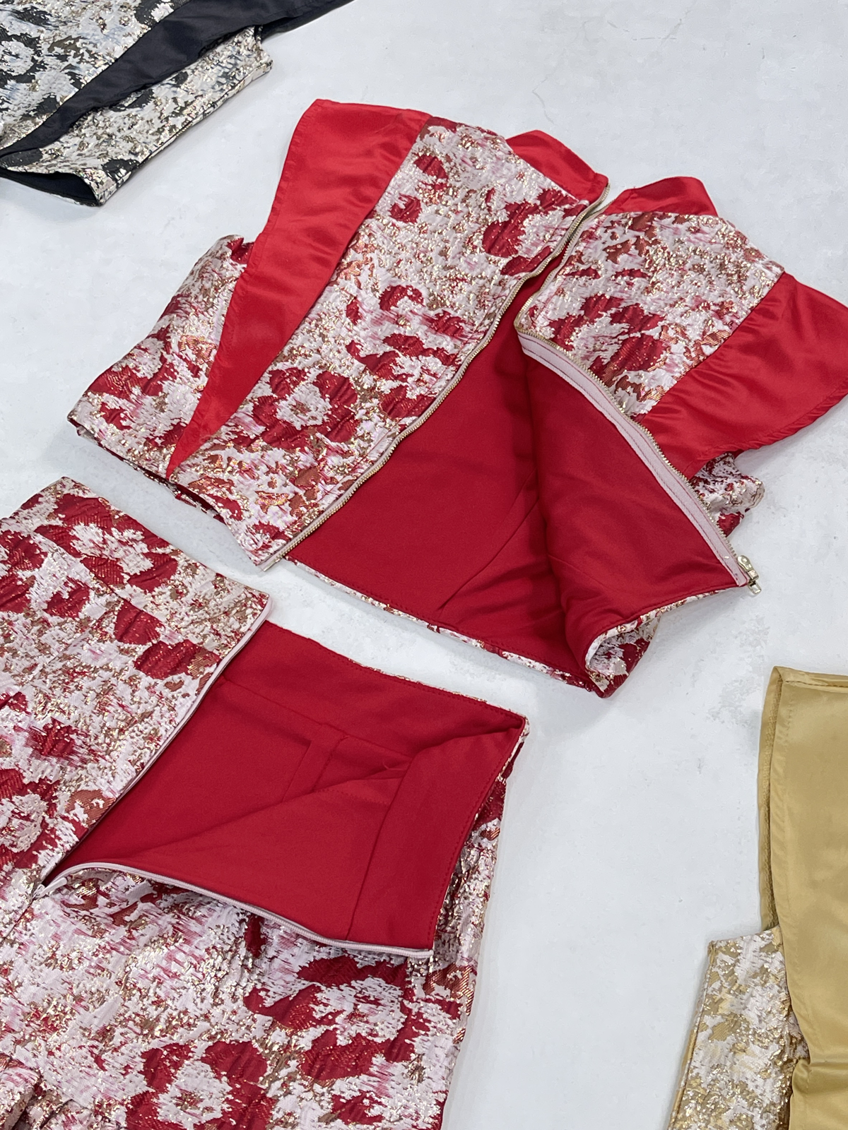 Bloom Royale Ruffle Qipao Set MC68