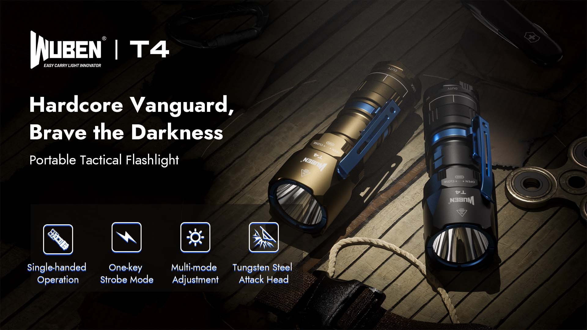 Wuben T4 戰術／執勤手電筒