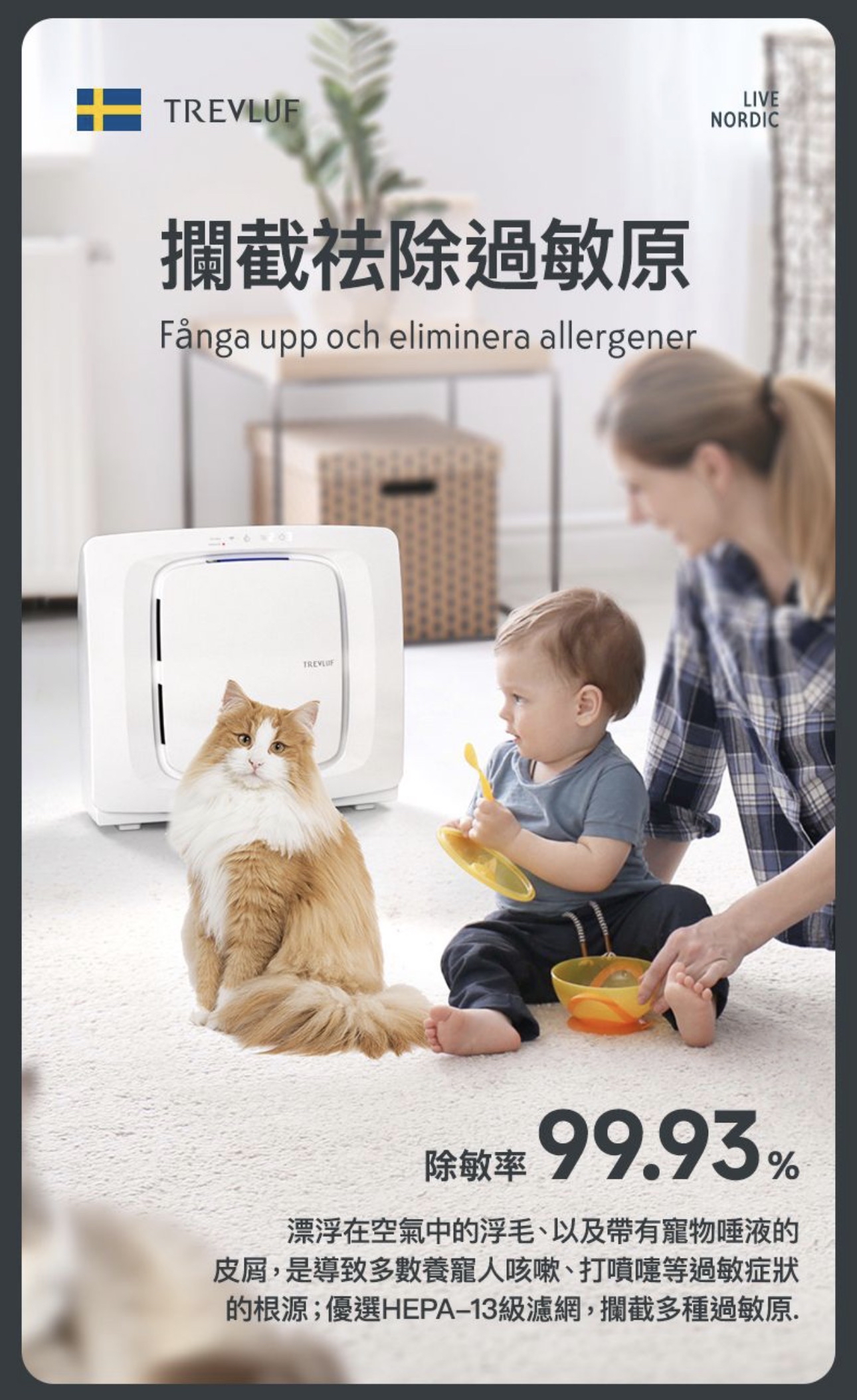 TREVLUF 空氣淨化器，香港行貨，兩年保養