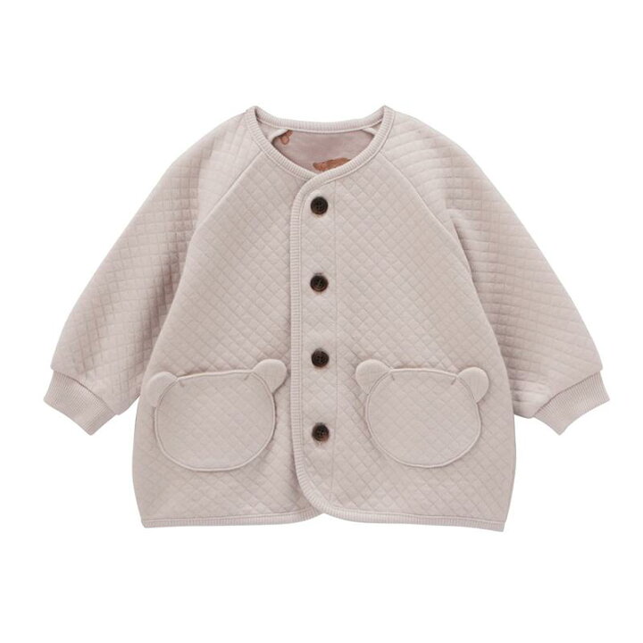 🇯🇵預訂 日本直送🇯🇵兩色小熊口袋針織絎縫開襟外套