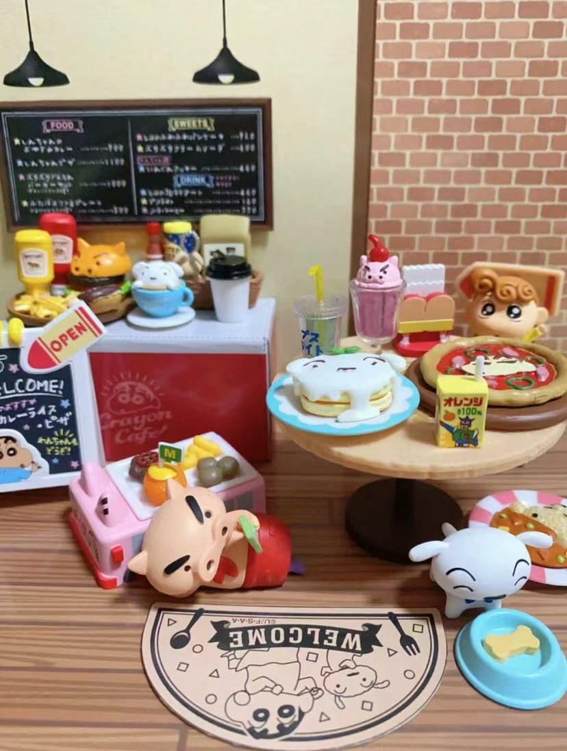 蠟筆小新咖啡廳公仔套裝 -1套- 現貨