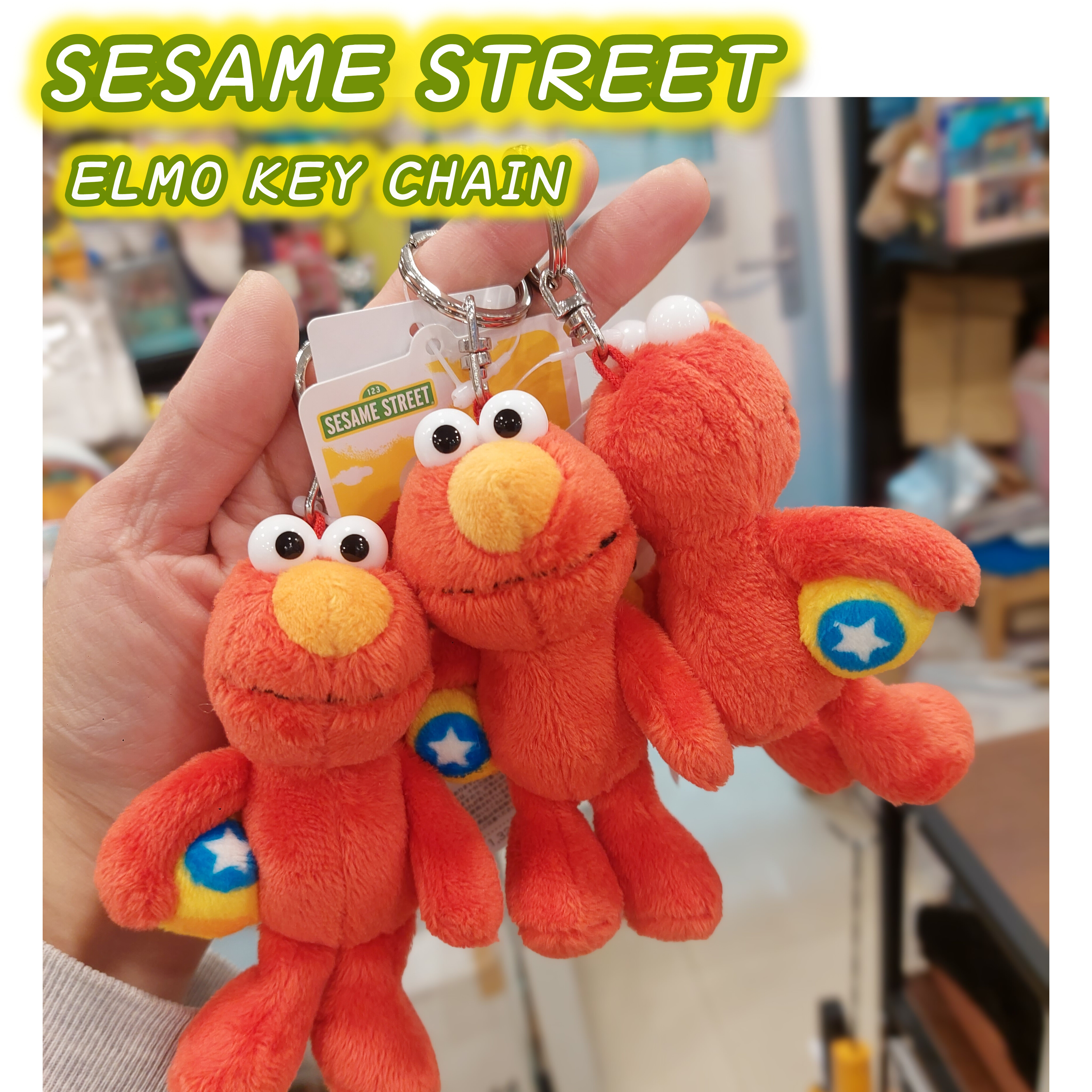 原裝日本 Sesame Street 芝麻街 Elmo 吊飾 KeyChain