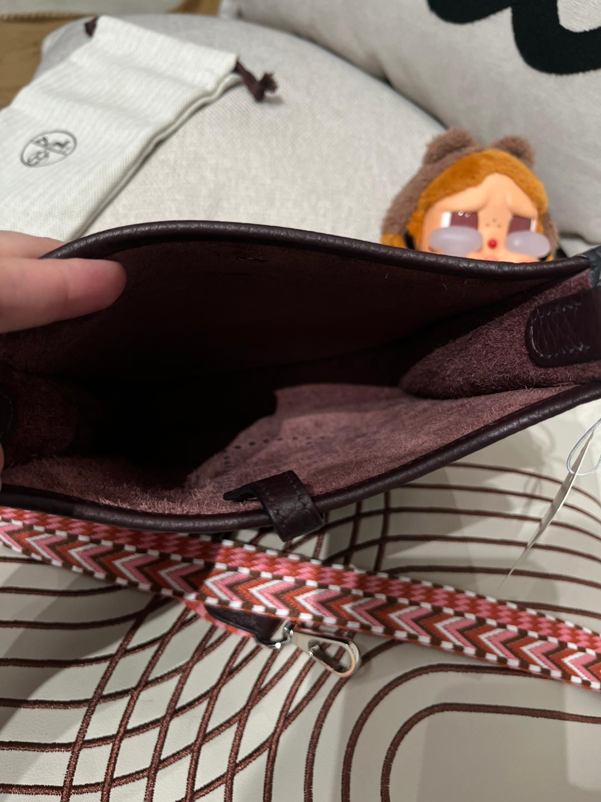 Hermes Mini Evelyne 馬鞍紅編織帶 Stamp U 100%Authentic, 98%New ✅收據副本✅Dust bag ✅Box