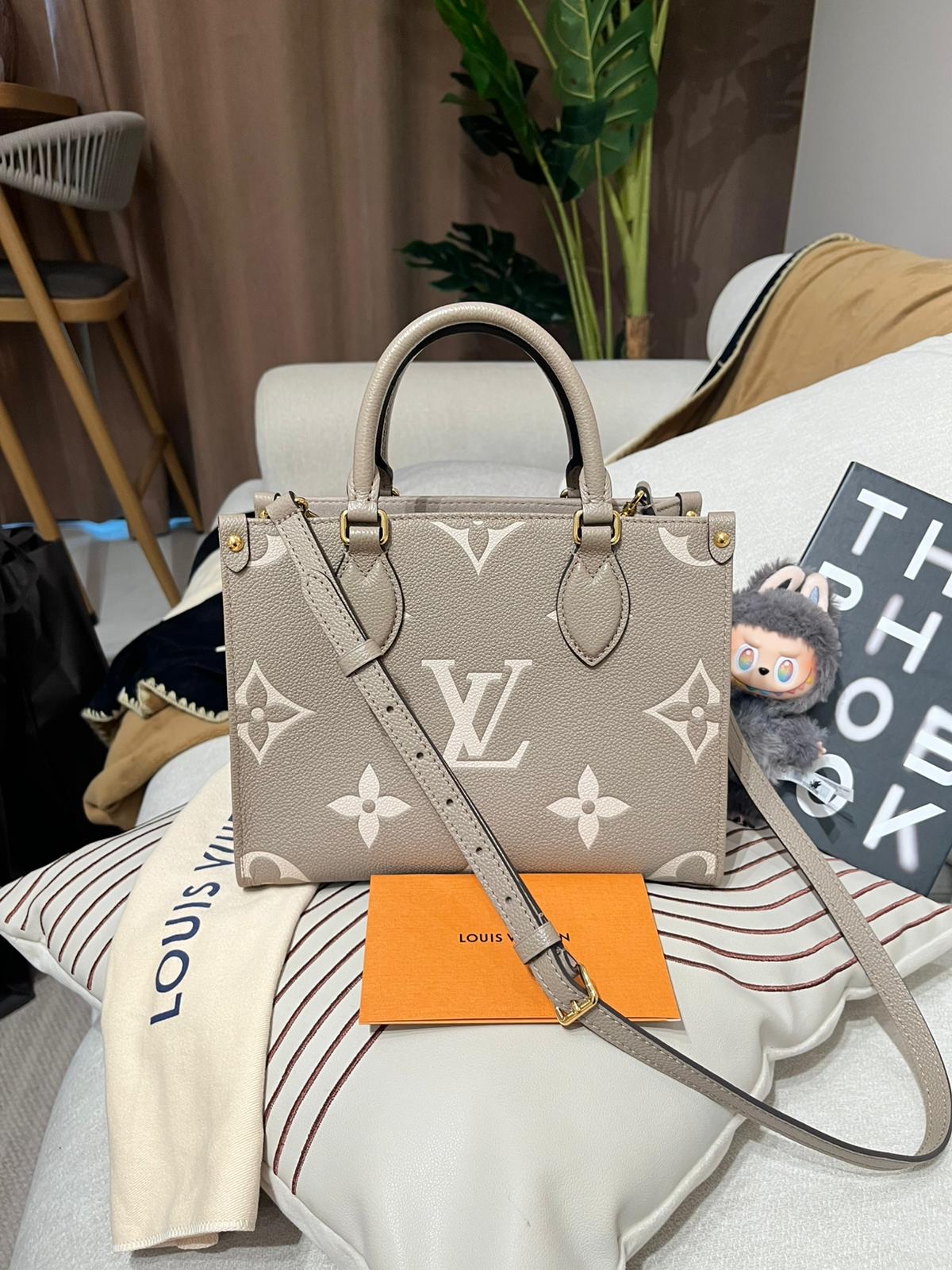 Lv OnTheGo pm M45779 Empreinte Calfskin 牛皮 100%Authentic, 98%New ✅NFC✅收據✅Dust bag✅Box