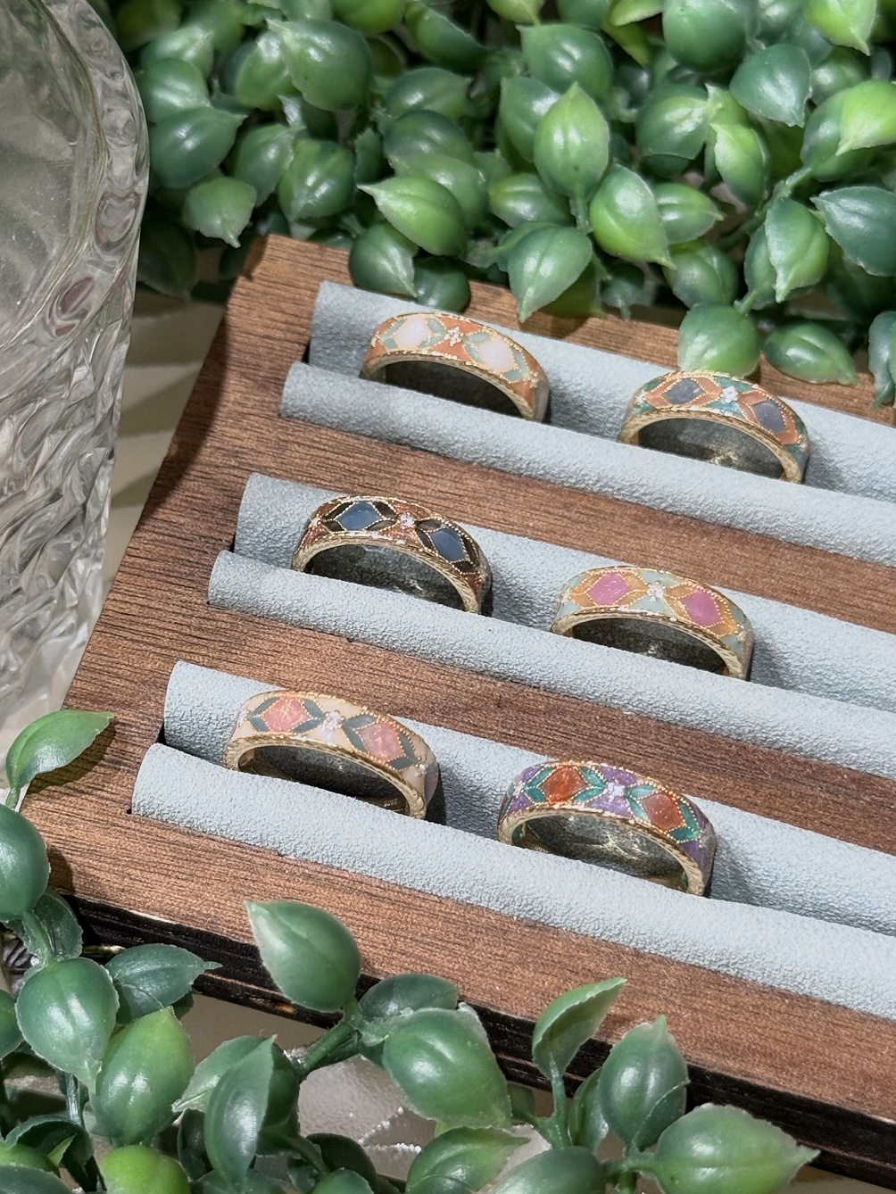 菱彩織環 Prism Weave｜金色925純銀鍍金閉口戒指