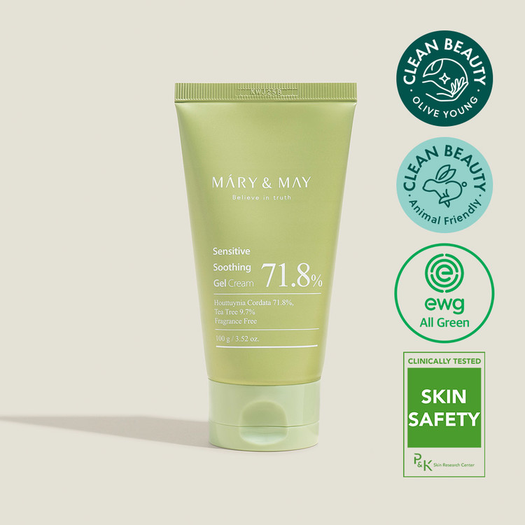 (清貨) Mary & May Sensitive Soothing Gel Cream魚腥草茶樹敏感舒緩啫喱面霜100g | 有效期 : 2026年12月