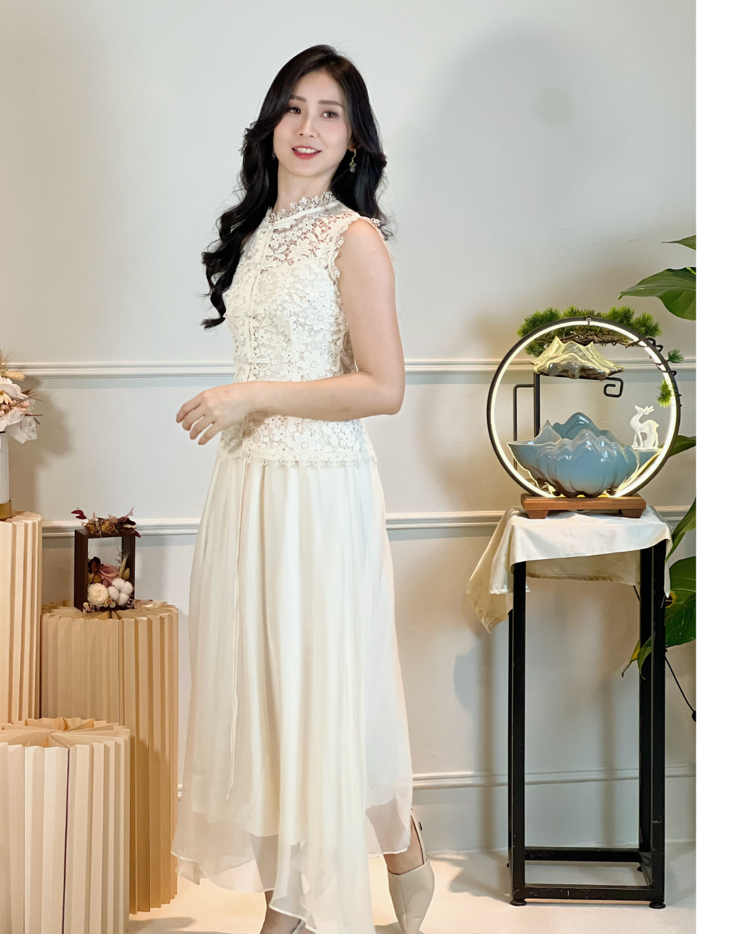 5103 Natividad Mesh A Line Skirt 