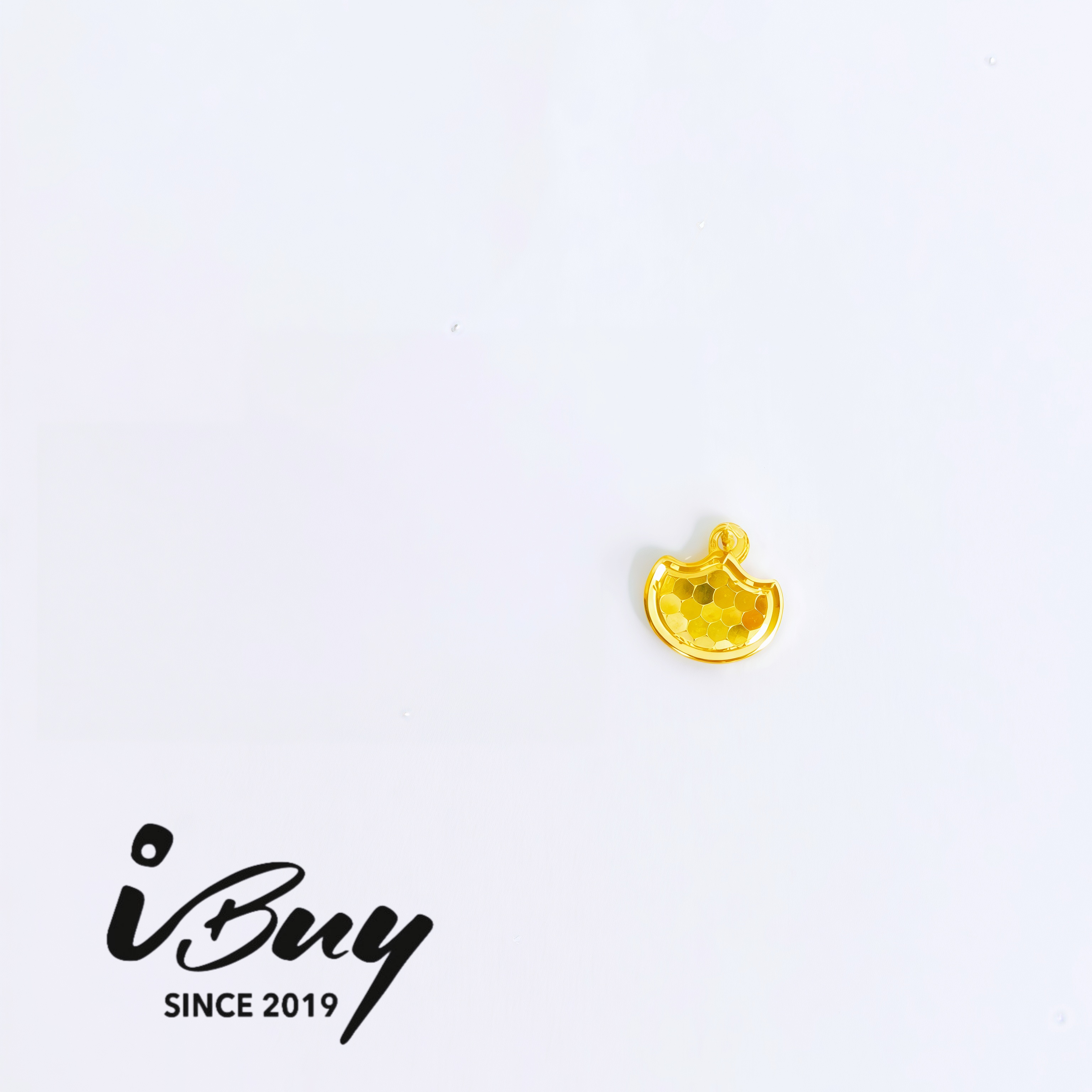 999 GOLD DRAGON SCALE INGOT PENDANT 999 金 龙鳞元宝小滴溜吊坠