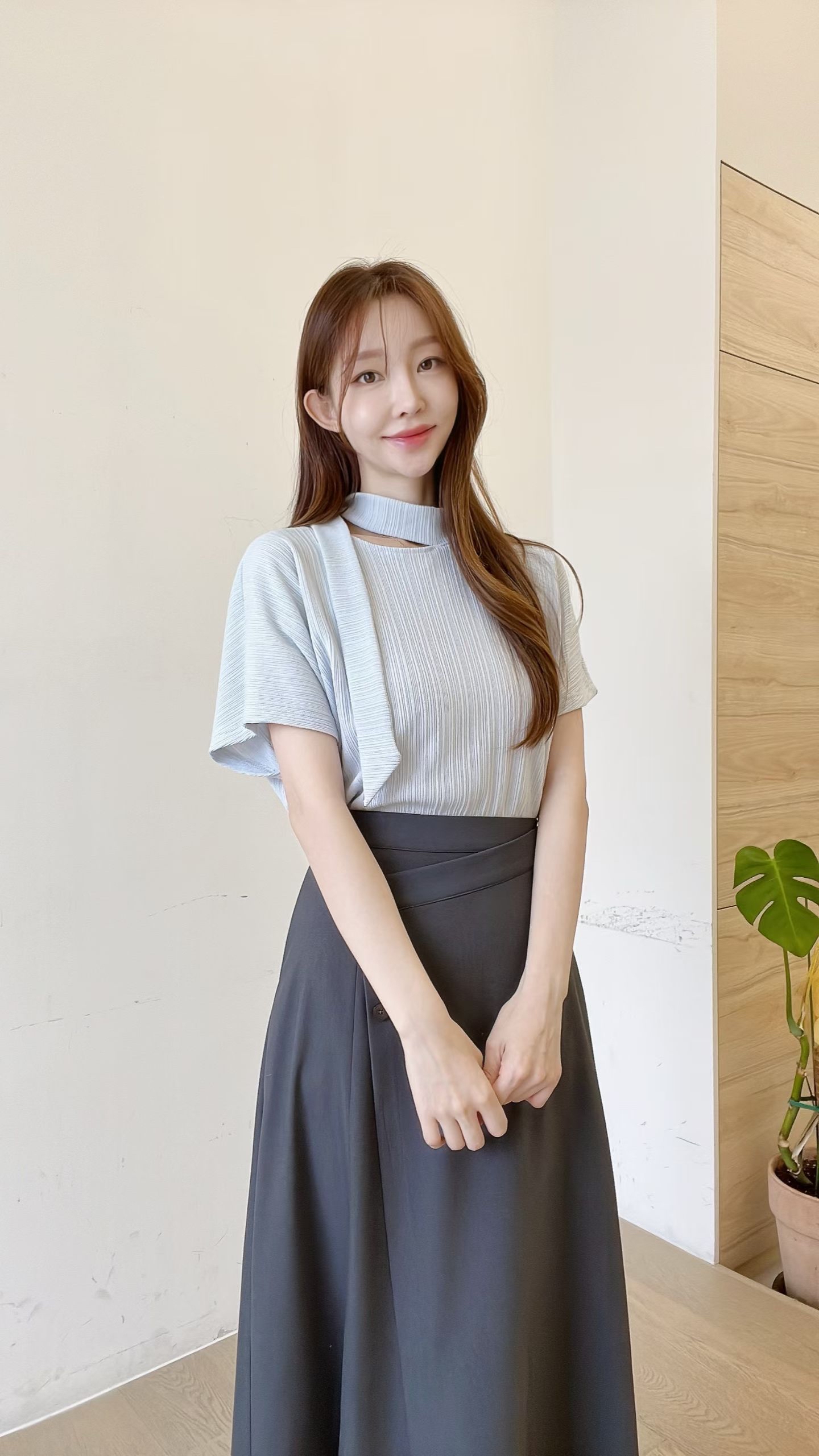 FV15_04 不規FLAP 長裙 (3色)